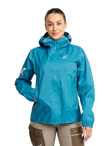 RevolutionRace Arcade 3L Lightweight Jacket für Damen Wasserdichte Jacke Packbare Windjacke für Wanderungen und Outdoor-Aktivitäten Saxony Blue M