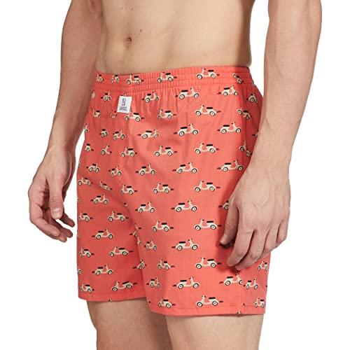 Image of Longies Men's Cotton Shorts (Pack of 3) (LGBOXPO3402 Orange,grey,black3402 S)