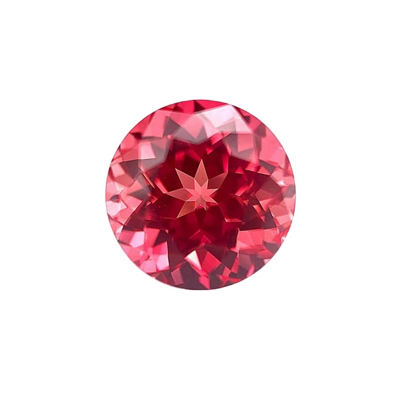 Saphir Padparadscha naturel rond facetté une gemme rare certifiée pour haute joaillerie