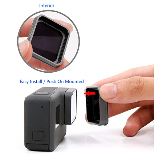 Lenskins Nd32 Filter For Gopro Hero 7 Black/Hero 6 Black/Hero 5 Black, Japanese Agc Optical Glass, 18-Layer Multi-Resistant Coated, Push-On Mounted, Weather-Sealed With Lens Cloth #TOP4