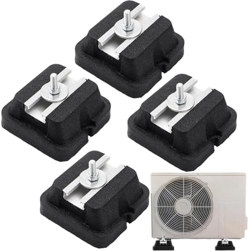 Patines De Soporte Para Aire Acondicionado | Base Antivibratil para Aire Acondicionado - 4 Piezas Soporte Pesado Antivibraciones para Instalación en S...