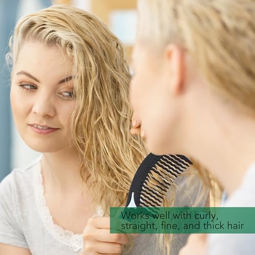 Peine Allegro para cabello rizado con dientes anchos y ondas miniatura 4