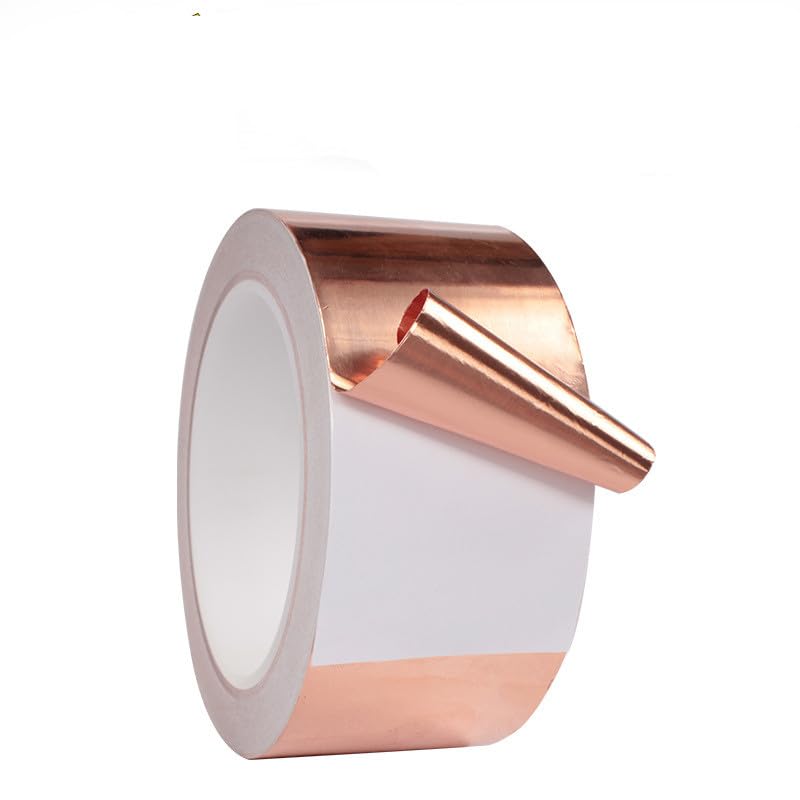 nastro di rame, Festa del papà, Nastro schermante conduttivo monofacciale in lamina di rame da 10M e 25M(50mm,25M)
