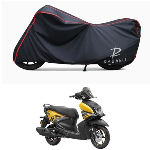 Image of Waterproof Bike Body Cover Compatible for | Yamaha RayZR 125 Disc | Taffeta Fabric, Red Piping Design, Bottom Elastic Fit | Dustproof, Sun UV & Rain Protection for All Bikes