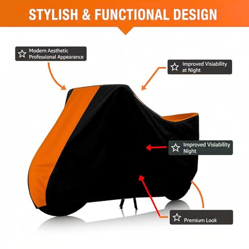 Image of Stylish Water Resistant Scooty Body Cover Compatible with Activa 125 & All Models | UV Protection, Dustproof, Heat Resistant, Two Wheeler | New All Weather Protection, Dust & Rain