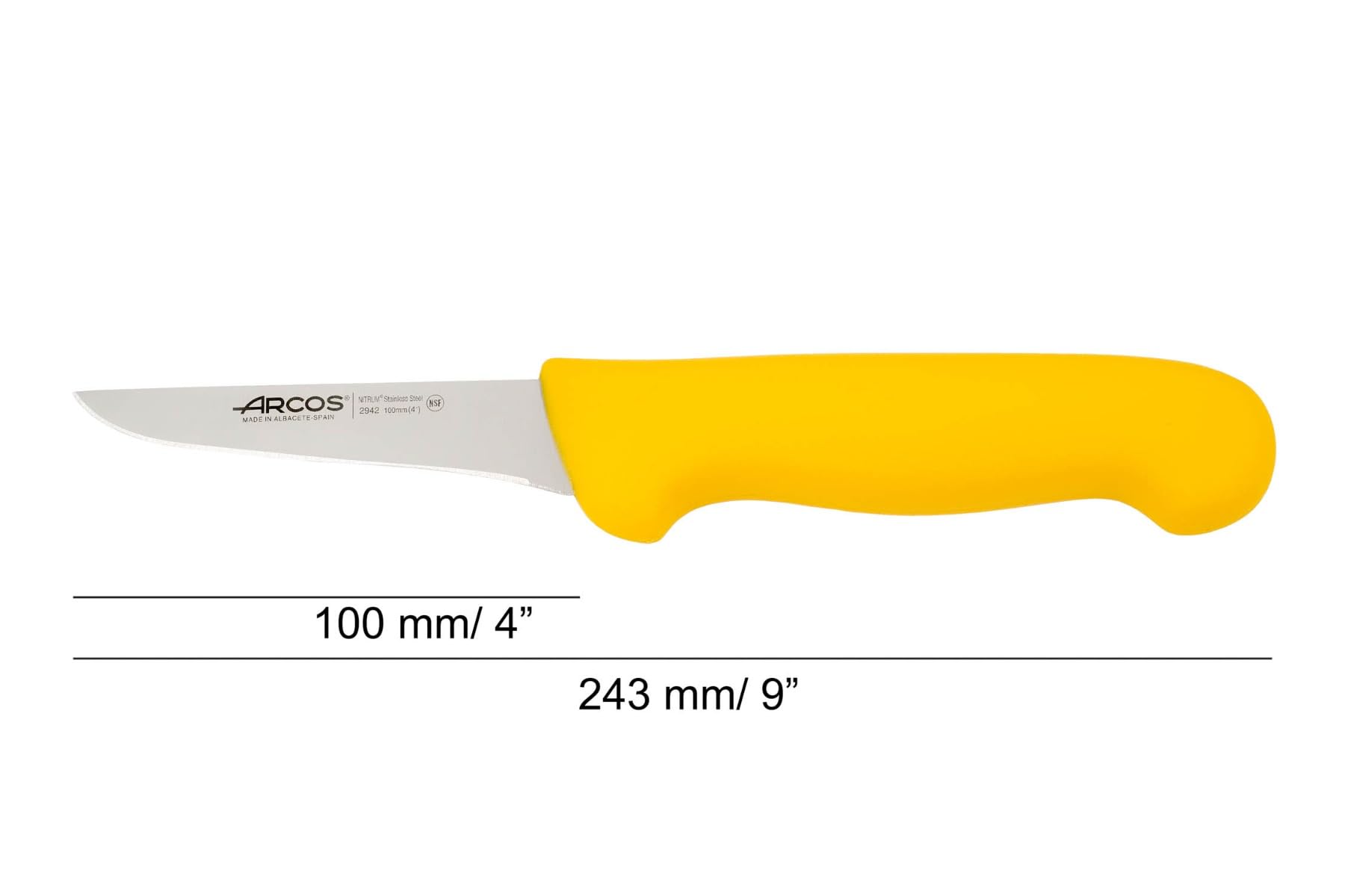 Arcos Couteau Désosseur Professionnel Acier Inoxydable Nitrum 100mm Série 2900