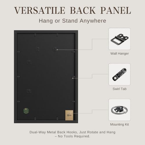 Image of VCK 27x40 Poster Frame Set of 6, Black Wood Picture Frame, Wall Display