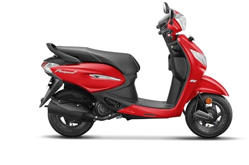 Image of Hero MotoCorp PLEASURE+ VX Scooter Booking for Ex-Showroom Price (Matt Vernier Grey) (Cast Sport Red)