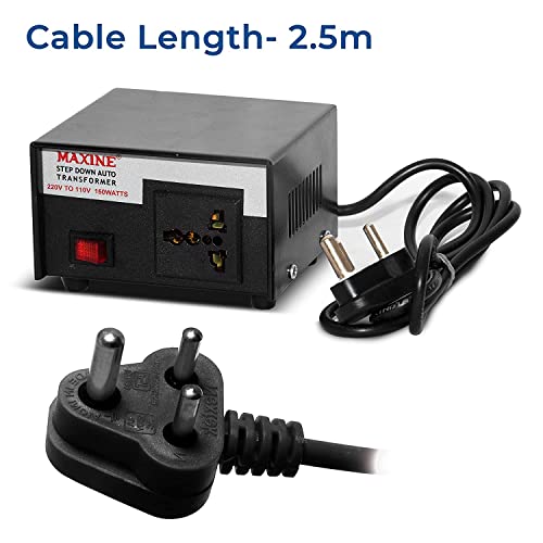 Image of Maxine Step Down Voltage Converter 220v to 110v Voltage Converter for US,Taiwan,Canada products used in India (150)