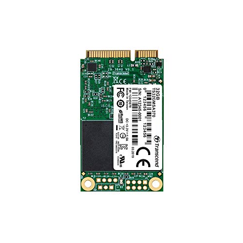 Transcend MSA 370 - Disco Duro sólido Interno SSD mSATA de 32 GB (Flash MLC, DRAM DDR3 Cache, SATA III 6 GB/s), Color Verde