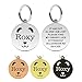 Personalised Dog Tag Collars for Dogs Cats Pets ID Tags Engraved Dog Name Tag Custom Pet Collar for Dog Cat Puppy Kitty (Silver S)