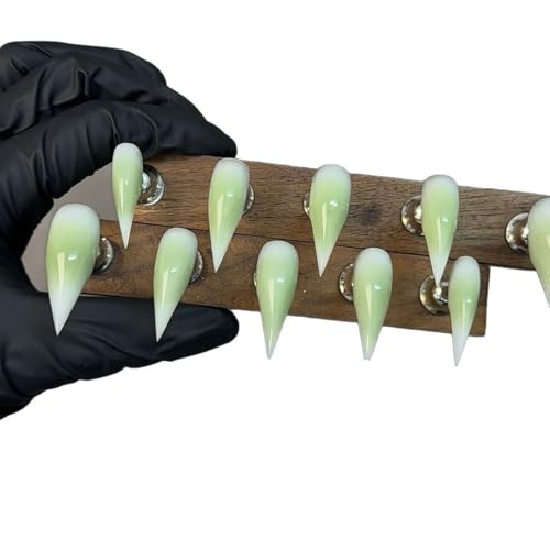 10PCS Halloween Gothic Press on Claw Nails Handmade Long Sharp