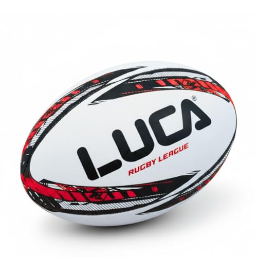 LUCA Rugby Ball Size 4 for Youth Hand Stitched Super Grip Training Ball Durable 2-Ply Waterproof Surface for College & Club Practice