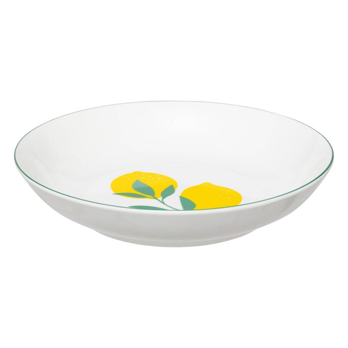 Secret de Gourmet - Lote de 6 platos hondos de porcelana "limón" d20cm