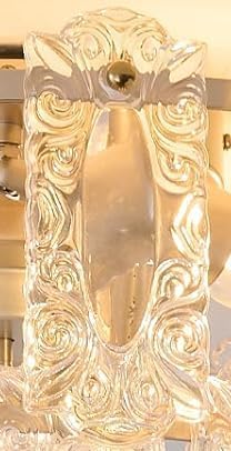 Rectangular Glass, Suitable for Crystal Ceiling Fans with Lights, 3-Piece Set