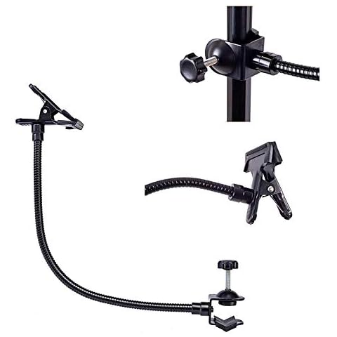 Konseen Flex Arm with C-Clamp Spring Clamp 20 inch Gooseneck Heavy Duty Background Clamps Clips for Background Equipment Support Cover