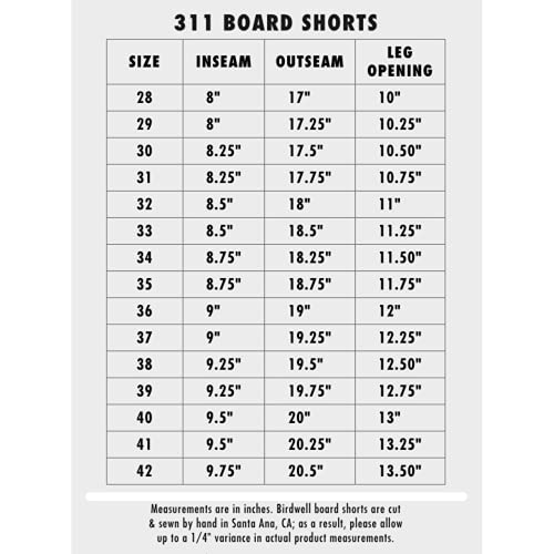 Birdwell Men's 311 Nylon Boardshorts, Medium Length (Navy, 32) #TOP6