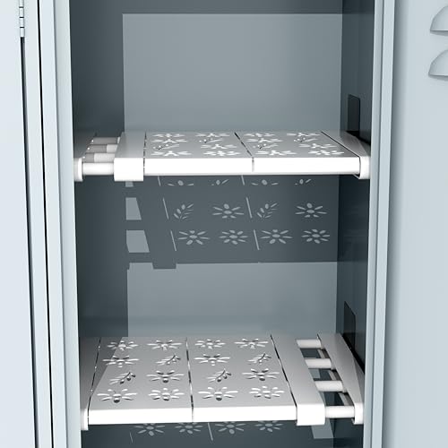 cOOva School Locker Shelf Organizer, Locker Shelf for School Locker Organizer Shelf for Small Lockers, Locker Accessories for Work, Locker Shelves for Lockers (2, 9.5\'\'W/(10.25\'\'-15.75\'\') L)
