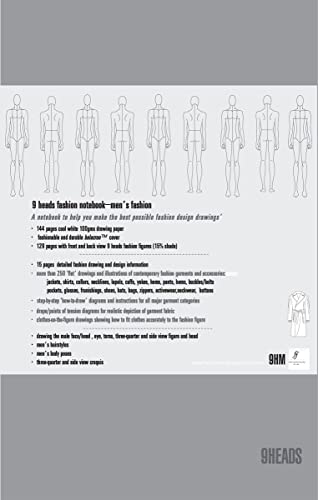 9 Heads Fashion Notebook: Men's Fashion (9 Heads Notebooks)