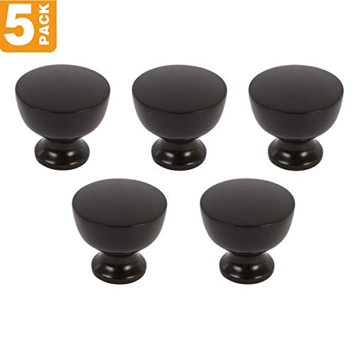 Southern Hills Black Cabinet Knobs And Pulls - Drawer Knobs Black - Pack Of 5 - Round Black Knobs For Cabinets, Matte Black Cabinet Knob, Black Dresser Knobs, Black Kitchen Cabinet Knobs, Shkm013-Blk- #TOP1