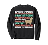 Llama Wisdom Alpaca Funny Gift Cute Strong Laugh