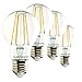 SunSeed 4x Ampoule Filament LED Standard E27 7W équivalent 75W Blanc Naturel 4000K
