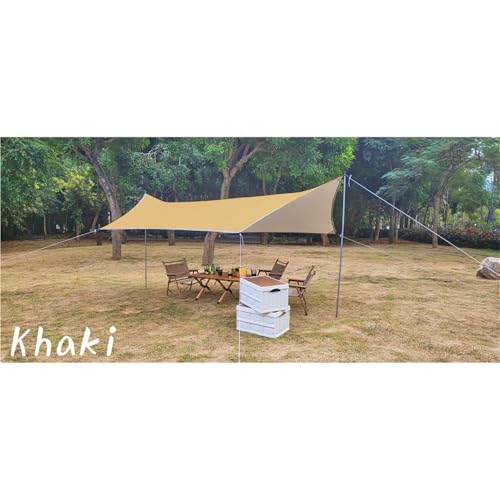 Toldo hexagonal de camping blanco impermeable y lona para tienda de campaña al aire libre 7