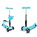 Price comparison product image STOTOY Toddler Scooter Deluxe 3 Wheel 3-in-1 Micro Scooter with Removable Seat, LED Flashing Wheels and Adjustable Handlebar for Kids