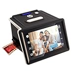 HP FilmScan numériseur de Films et Diapositives avec écran Tactile LCD 5", convertit Rapidement négatifs et Diapositives en Photos numériques JPEG 22MP, Compatible Films 135, 126 et 110