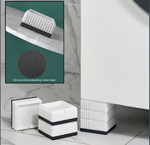 Universelle Anti-Vibrations-Fußpolster, rutschfeste Gummimatten, Stoßdämpfer für Waschmaschine und Möbel-Stabilisatoren (3,3 cm weiß) – reduzieren Lärm und schützen Böden