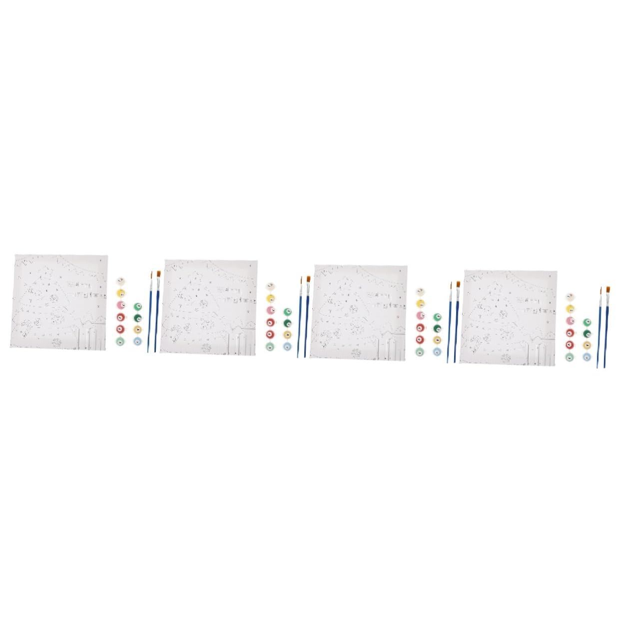 VICASKY Pittura Digitale Natalizia Per Ragazzo Ragazza Kit Con Tela Alta Qualità Sicuro e Facile Da Usare Per Decorazioni Natalizie e Attività Creative