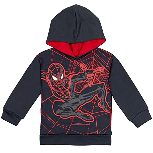 Marvel Spider-Man Miles Morales Big Boys Fleece Pullover Hoodie 10-12