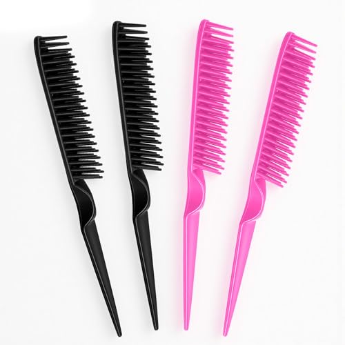 JJUNW 4Pcs Unbraider 3 Row Hair Comb Curl Defining Brush Unbraider to Take Braids Out Curly Hair Styling Brush Defining And Separating Curls for Women Men