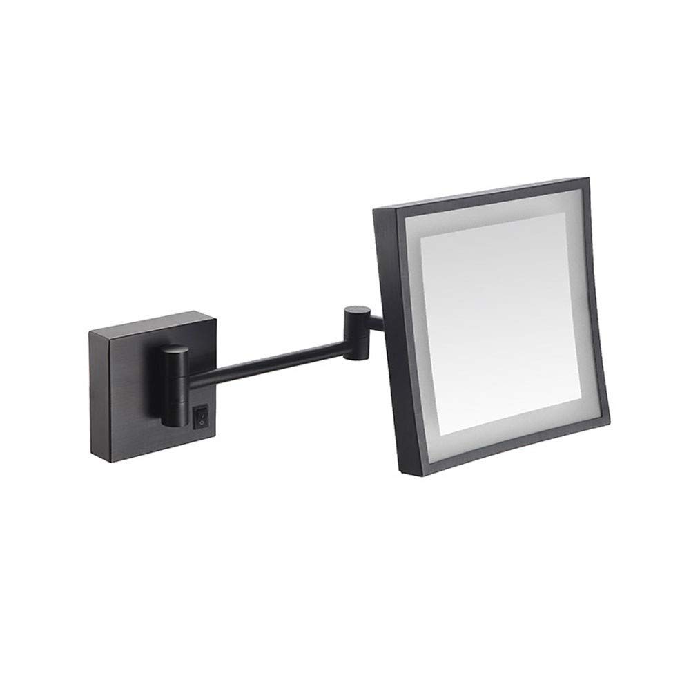 Trucco a Parete Ingrandimento 3X Singolo Lato Vanity Quadrato Batteria al Litio incorporata Estensibile(#5)