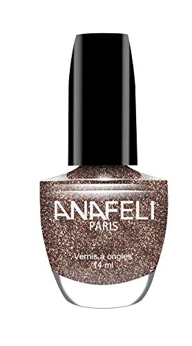 Anafeli Paris - Vernis à ongles diamant - Ultra brillance - Longue tenue - Manucure Française - Application facile (Taupe)