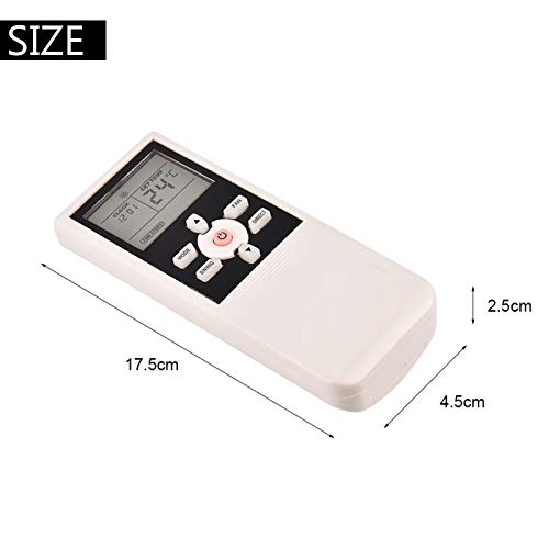 Dioche Air Con Remote Control, A/C Remote Control for Midea R07/BGE R07B/BGE Air Conditioner, White - Image 2