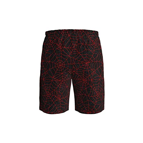 Abstract Spider Web red Black Mens Swim Trunks Beach Shorts Summer Sports Running Bathing Suits3