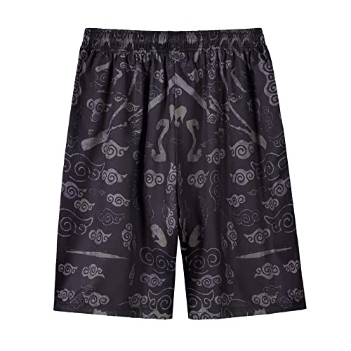 Image of PRIJOUHE Mens Kimono Set Japanese Haori & Shorts 2 Piece Summer Outfits