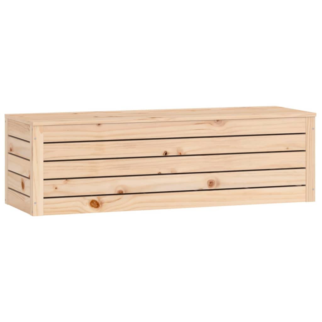 Hothingwell - Caja de almacenamiento (109 x 36,5 x 33 cm, con tapa de madera maciza de pino, gran espacio para alfombras y cojines, marco resistente y estable para organización de hogar