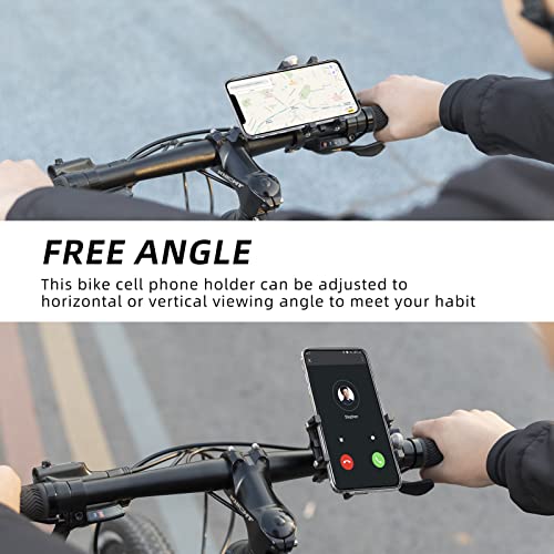 Rockbros Bike Phone Mount Holder Motorcycle & Bicycle Handlebar Cell Phone Holder 360° Rotatable Aluminum Phone Clip For Iphone 11 12 13 Pro Max Mini X Xr Xs Plus Samsung S21 S20 S10 #TOP1