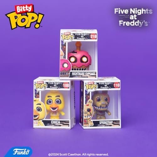 Funko Bitty Pop! Five Nights at Freddy's (FNAF) - Ballora 4PK - Ballora, Funtime Foxy, Baby et Une Mini-Figurine Mystère en Surprise - 2.2 Cm Collectionnable - Étagère Empilable Incluse