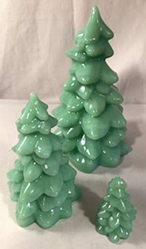 3 Piece Holiday Glass Christmas Tree Set - Mosser USA (Jade)