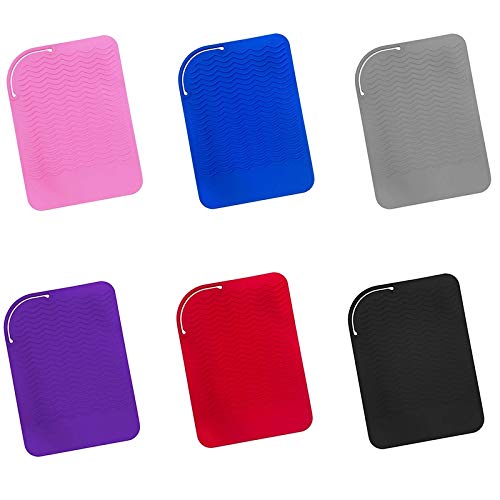 pizarra Black Silicone Heat Travel Mat, Anti-Heat Pad for Hair Straighteners, Curling Irons, Flat Irons and Other Hot Styling Tools
