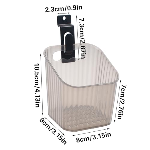 KeaJuidy 6 sets Slatwall Aufbewahrungsbox mit Haken Wandhalterung Organizer Slatwall Behälter für Garage, Bastelraum, Werkzeugschuppen, Bastelwerkzeug