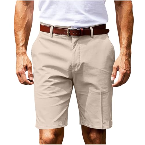 Men's Golf Dress Shorts Flat Front Hybrid 7 Inch Lightweight Quick Dry Casual Workout Athletic Shorts with Pockets
