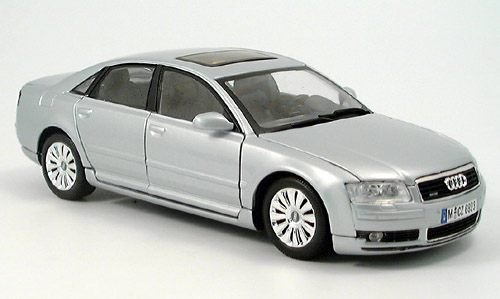 Preisvergleich Produktbild Audi A8, silber, 2004, Modellauto, Fertigmodell, Motormax 1:18