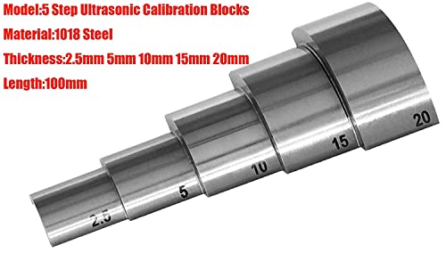 Sector Shape Block de Calibración Ultrasónico 5 Escalas 2.5mm 5mm 10mm 15mm 20mm para Calibrador de Espesor Ultrasónico en Pruebas NDT con Acero 1018 miniatura 2