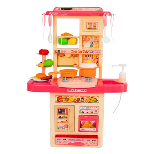 Cozinha Infantil de Brinquedo Grande Completa Solta Água e Som Co...