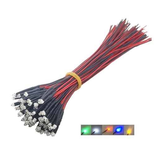 Set 30 LEDs pre-cableados 1.8mm y 2mm 6V 5 colores miniatura 1