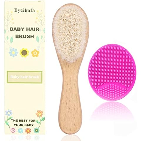 Eycikafa cepillo de pelo y Cepillo para la costra láctea del bebé Cover